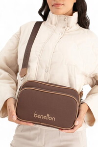 Benetton  Kahve-Camel Kadın Çapraz Askılı Çanta BNT1653