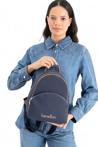 Benetton  Lacivert-Camel Kadın Sırt Çantası BNT1676