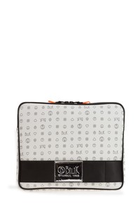  Bilik Deri Monogram Beyaz Unisex Laptop & Evrak Çantası TABLET-MN 12'