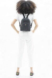  Benetton Monogram Siyah Kadın Sırt Çantası BNT169