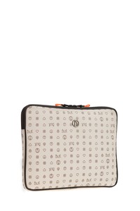  Bilik Deri Monogram Bej Unisex Laptop & Evrak Çantası TABLET-MN 12'