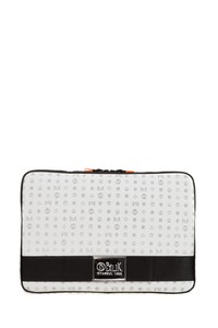  Bilik Deri Monogram Beyaz Unisex Laptop & Evrak Çantası LAPTOP-MN 15,6'