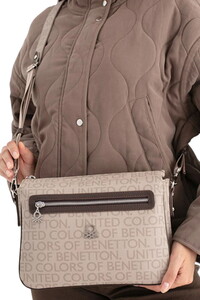  Benetton Monogram Taş-Kahve Kadın Çapraz Askılı Çanta BNT1637