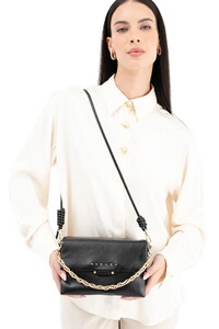  Sisley Logo Detaylı Siyah Kadın Çapraz Askılı Çanta SLY233