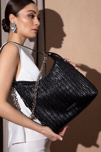  Sisley  Siyah Kadın Omuz Çantası SLY204