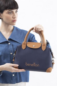  Benetton  Lacivert-Camel Kadın Omuz Çantası BNT1623