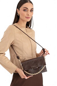 Sisley Logo Detaylı Kahve Kadın Çapraz Askılı Çanta SLY233