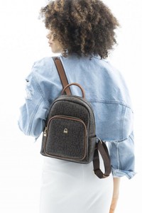  Benetton Monogram Kahve-Taba Kadın Sırt Çantası BNT169