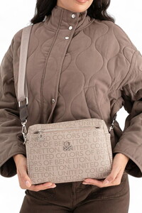  Benetton Monogram Taş-Kahve Kadın Çapraz Askılı Çanta BNT1642