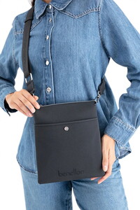  Benetton Print Siyah Kadın Çapraz Askılı Çanta BNT1672