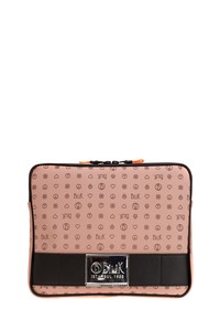  Bilik Deri Monogram Pembe Unisex Laptop & Evrak Çantası TABLET-MN 12'