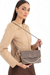 Sisley Logo Detaylı Taş Kadın Çapraz Askılı Çanta SLY233