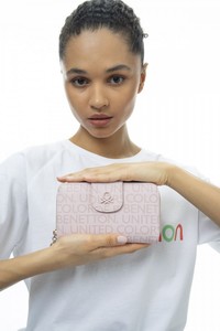 Benetton Monogram Pembe Kadın Portföy & Clutch Çanta BNT941