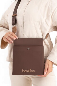  Benetton Print Kahve-Camel Kadın Çapraz Askılı Çanta BNT1672
