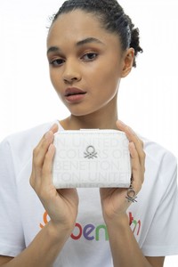 Benetton Monogram Beyaz Kadın Portföy & Clutch Çanta BNT940