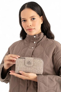 Benetton Monogram Taş-Kahve Kadın Portföy & Clutch Çanta BNT1661