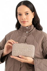  Benetton Monogram Taş-Kahve Kadın Portföy & Clutch Çanta BNT1661