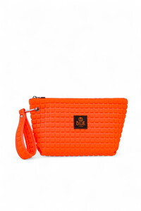 Bilik Deri Scuba Turuncu Kadın Portföy & Clutch Çanta YELİZ