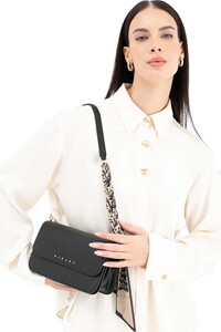 Sisley Logo Detaylı Siyah Kadın Çapraz Askılı Çanta SLY236