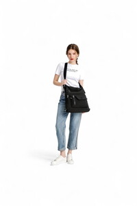  Smart Bags Krinkıl Siyah Kadın Sırt Çantası SMB1205