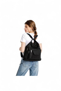  Smart Bags Krinkıl Siyah Kadın Sırt Çantası SMB1205
