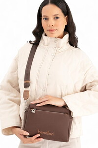 Benetton  Kahve-Camel Kadın Çapraz Askılı Çanta BNT1651