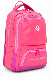  Benetton  Pembe Unisex Okul Sırt Çantası 20879