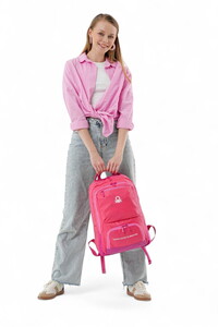  Benetton  Pembe Unisex Okul Sırt Çantası 20879