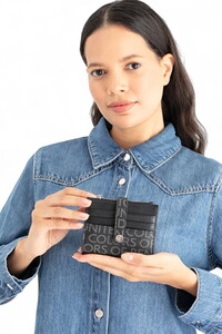 Benetton Monogram Siyah Kadın Portföy & Clutch Çanta BNT1660