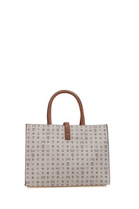  Bilik Deri Monogram Gri/Taba Kadın Omuz Çantası SYM 517-MN