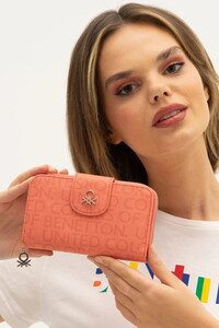 Benetton Monogram Mercan Kadın Portföy & Clutch Çanta BNT1301
