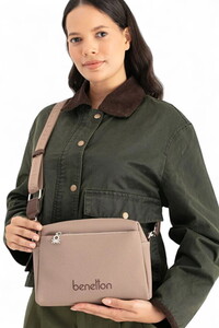 Benetton  Vizon-Kahve Kadın Çapraz Askılı Çanta BNT1651