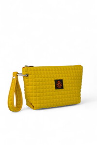  Bilik Deri Scuba Hardal Kadın Portföy & Clutch Çanta YELİZ