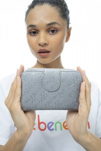  Benetton  Platin Kadın Portföy & Clutch Çanta BNT984