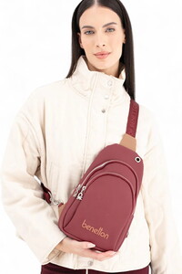 Benetton  Bordo-Camel Kadın Body Bag BNT1652