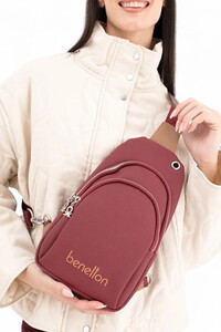  Benetton  Bordo-Camel Kadın Body Bag BNT1652