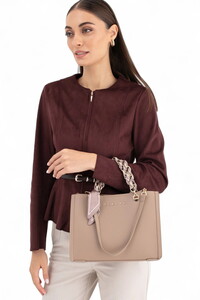 Sisley Logo Detaylı Taş Kadın Omuz Çantası SLY287