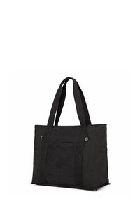  Smart Bags Krinkıl Siyah Kumaş Kadın Omuz Çantası SMB3100