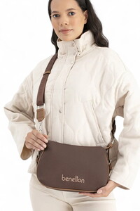 Benetton  Kahve-Camel Kadın Çapraz Askılı Çanta BNT1699
