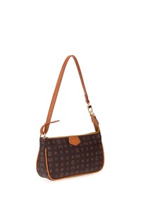  Bilik Deri Monogram Kahve/Taba Kadın Omuz Çantası BAGET-MN
