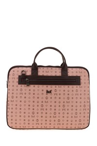 Bilik Deri Monogram Pembe/Kahve Unisex Laptop & Evrak Çantası RH09 BUSİNESS-MN