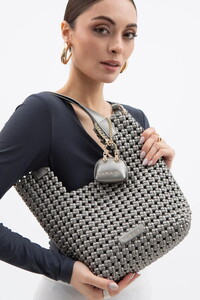 Sisley  Platin Kadın Omuz Çantası SLY221