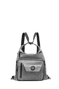 Smart Bags Kırçıllı Gri/Siyah Kadın Sırt Çantası SMB1205