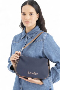 Benetton  Lacivert-Camel Kadın Çapraz Askılı Çanta BNT1699