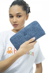 Benetton Monogram Kot/Lacivert Kadın Portföy & Clutch Çanta BNT942