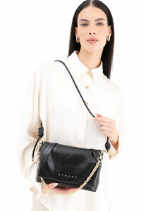 Sisley Logo Detaylı Siyah Kadın Çapraz Askılı Çanta SLY241