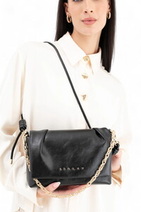  Sisley Logo Detaylı Siyah Kadın Çapraz Askılı Çanta SLY241