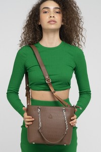 Benetton Gofraj Kahve Kadın Omuz Çantası BNT865