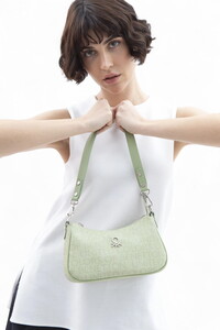  Benetton Monogram Yeşil Kadın Çapraz Askılı Çanta BNT1291