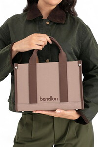  Benetton  Vizon-Kahve Kadın El Çantası BNT1670